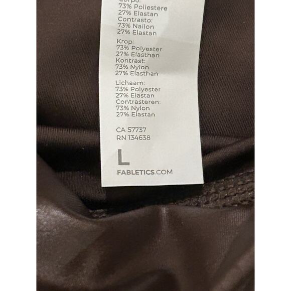 NWT Fabletics Anywhere Motion 360 High Waisted Legging in Cacao Shine size L - Picture 8 of 8